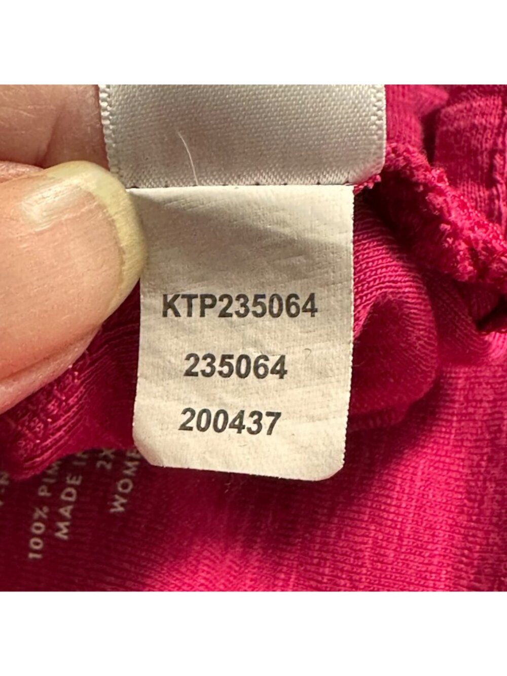 J.Jill Womens Pima Slub Knit V Neck Tee 2X 100% Pima Cotton Pink Beachy Vacation - Picture 7 of 12
